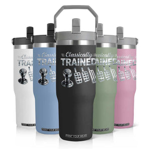 Classically Trained Flip Straw Tumbler Dimmer Manual Transmission Car Humor Pedals Driving TS10 Print Your Wear