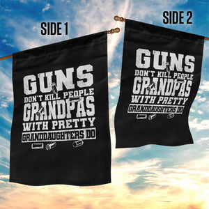 Funny Grandpa Garden Flag Guns Dont Kill People Grandpas With Pretty Granddaughters Do TS10 Print Your Wear