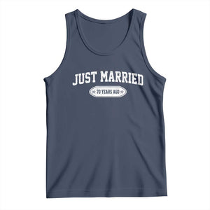 Just Married 70 Years Ago Tank Top 70th Wedding Anniversary Matching TS10 Navy Print Your Wear