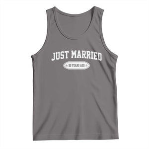 Just Married 50 Years Ago Tank Top 50th Wedding Anniversary Matching TS10 Deep Heather Print Your Wear