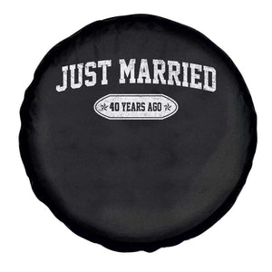 Just Married 40 Years Ago Spare Tire Cover 40th Wedding Anniversary Matching TS10 Print Your Wear