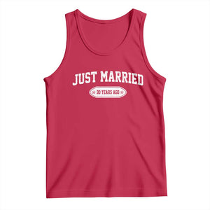 Just Married 30 Years Ago Tank Top 30th Wedding Anniversary Matching TS10 Red Print Your Wear