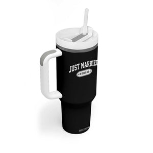 Just Married 20 Years Ago Tumbler With Handle 20th Wedding Anniversary Matching TS10 Print Your Wear
