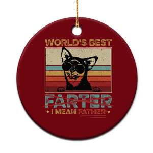 Funny Dad Dog Ceramic Ornament Fathers Day World's Best Farter I Mean Father TS10 1pc Red Print Your Wear