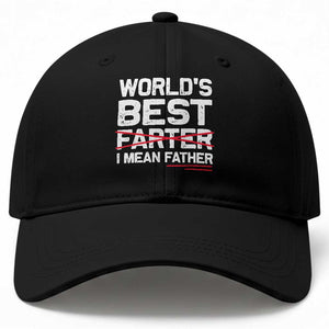 Retro World's Best Farter I Mean Father Baseball Cap Funny Best Dad TS10 Print Your Wear