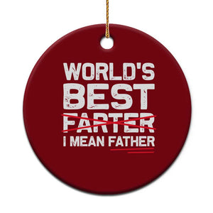 Retro World's Best Farter I Mean Father Ceramic Ornament Funny Best Dad TS10 1pc Red Print Your Wear