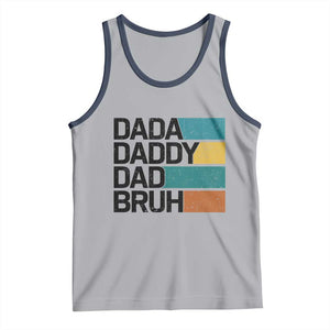 Dada Daddy Dad Bruh Tank Top Funny Fathers Day Bruh TS10 Athletic Heather Navy Print Your Wear