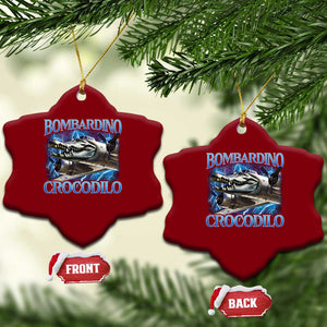 Bombardino Crocodilo Ceramic Ornament Internet Memes Italian Brainrot TS10 Print Your Wear