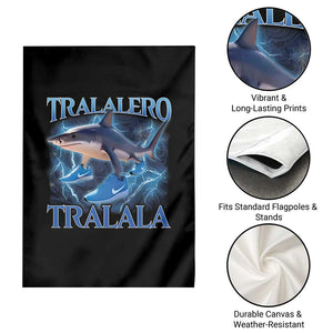 Tralalero Tralala Shark Garden Flag Funny Internet Brainrot Memes Gen Alpha TS10 Print Your Wear