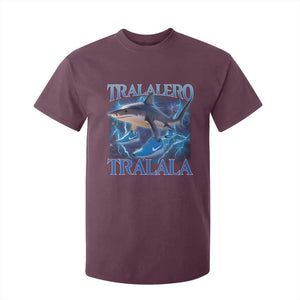 Tralalero Tralala Shark T Shirt For Kid Funny Internet Brainrot Memes Gen Alpha TS10 Maroon Print Your Wear