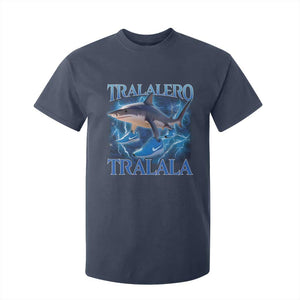 Tralalero Tralala Shark T Shirt For Kid Funny Internet Brainrot Memes Gen Alpha TS10 Navy Print Your Wear