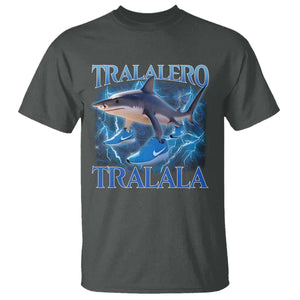 Tralalero Tralala Shark T Shirt Funny Internet Brainrot Memes Gen Alpha TS10 Dark Heather Print Your Wear