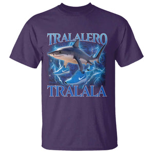 Tralalero Tralala Shark T Shirt Funny Internet Brainrot Memes Gen Alpha TS10 Purple Print Your Wear