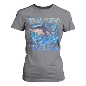 Tralalero Tralala Shark T Shirt For Women Funny Internet Brainrot Memes Gen Alpha TS10 Charcoal Print Your Wear