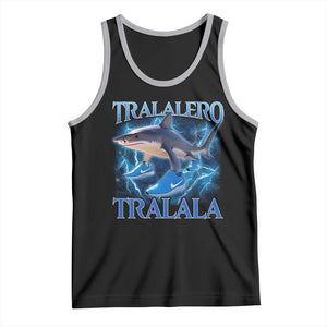 Tralalero Tralala Shark Tank Top Funny Internet Brainrot Memes Gen Alpha TS10 Black Athletic Heather Print Your Wear