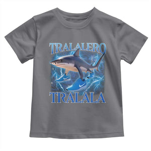 Tralalero Tralala Shark Toddler T Shirt Funny Internet Brainrot Memes Gen Alpha TS10 Charcoal Print Your Wear