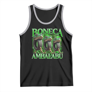 Boneca Ambalabu Frog Tank Top Funny Internet Brainrot Memes Gen Alpha TS10 Black Athletic Heather Print Your Wear