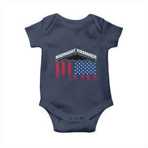 Operation Midnight Hammer Baby Onesie Tactical Warfare Jets Bombers Military American Flag TS10 Navy Print Your Wear