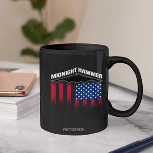 Operation Midnight Hammer Coffee Mug Tactical Warfare Jets Bombers Military American Flag TS10 Print Your Wear