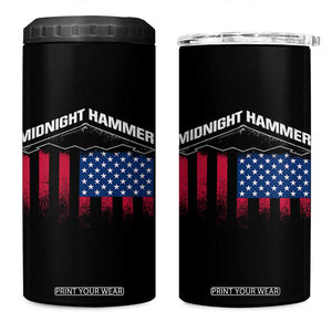 Operation Midnight Hammer 4 in 1 Can Cooler Tumbler Tactical Warfare Jets Bombers Military American Flag TS10 One Size: 16 oz Black Print Your Wear