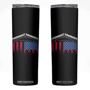 Operation Midnight Hammer Skinny Tumbler Tactical Warfare Jets Bombers Military American Flag TS10 Black Print Your Wear