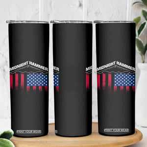 Operation Midnight Hammer Skinny Tumbler Tactical Warfare Jets Bombers Military American Flag TS10 Print Your Wear
