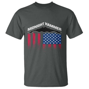 Operation Midnight Hammer T Shirt Tactical Warfare Jets Bombers Military American Flag TS10 Dark Heather Print Your Wear