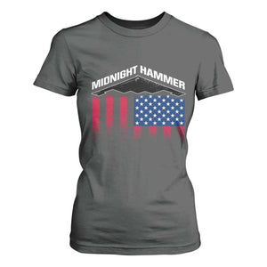 Operation Midnight Hammer T Shirt For Women Tactical Warfare Jets Bombers Military American Flag TS10 Dark Heather Print Your Wear