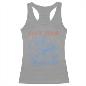 Coastal Cowgirl Racerback Tank Top Funny Western Country Rodeo Cowgirl Fishing TS10 Sport Gray Print Your Wear