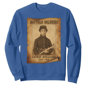 Cathay Williams Sweatshirt Buffalo Soldier First African American Female Soldier TS10 Royal Blue Print Your Wear