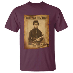 Cathay Williams T Shirt Buffalo Soldier First African American Female Soldier TS10 Maroon Print Your Wear