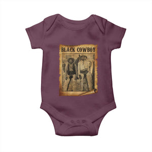 Black Cowboys Baby Onesie Vintage African American Western Black History TS10 Maroon Print Your Wear