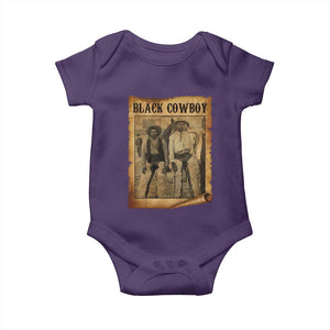 Black Cowboys Baby Onesie Vintage African American Western Black History TS10 Purple Print Your Wear