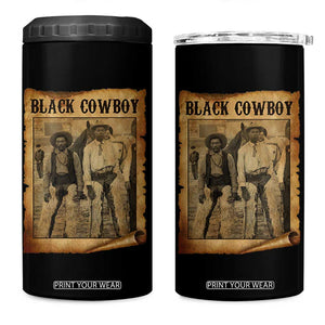 Black Cowboys 4 in 1 Can Cooler Tumbler Vintage African American Western Black History TS10 One Size: 16 oz Black Print Your Wear