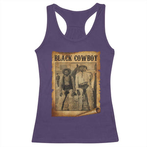 Black Cowboys Racerback Tank Top Vintage African American Western Black History TS10 Purple Print Your Wear
