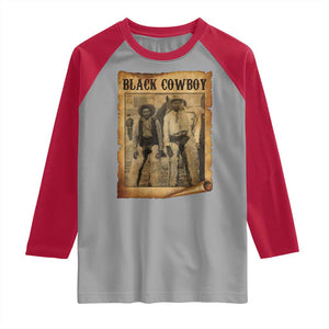 Black Cowboys Raglan Shirt Vintage African American Western Black History TS10 Sport Gray Red Print Your Wear