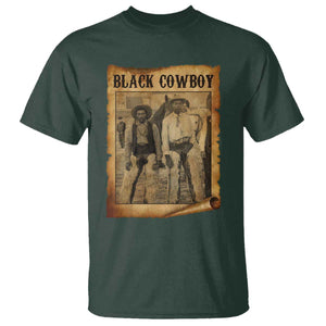 Black Cowboys T Shirt Vintage African American Western Black History TS10 Dark Forest Green Print Your Wear