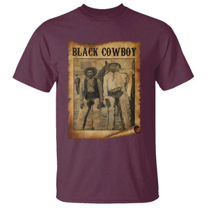Black Cowboys T Shirt Vintage African American Western Black History TS10 Maroon Print Your Wear