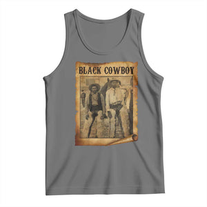 Black Cowboys Tank Top Vintage African American Western Black History TS10 Black Heather Print Your Wear