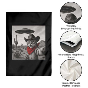 Vintage UFO Cowboy Cat Garden Flag Retro 90s Western Rodeo Kitten Cat Selfie With Alien UFO TS10 Print Your Wear