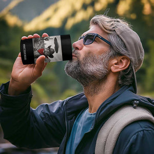 Vintage UFO Cowboy Cat 4 in 1 Can Cooler Tumbler Retro 90s Western Rodeo Kitten Cat Selfie With Alien UFO TS10 Print Your Wear