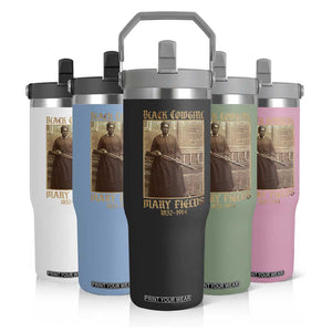 Mary Fields Black Cowgirl Flip Straw Tumbler Vintage African American Western Black History TS10 Print Your Wear