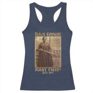 Mary Fields Black Cowgirl Racerback Tank Top Vintage African American Western Black History TS10 Navy Print Your Wear