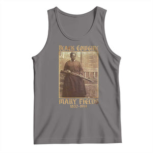 Mary Fields Black Cowgirl Tank Top Vintage African American Western Black History TS10 Deep Heather Print Your Wear