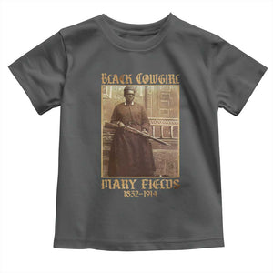 Mary Fields Black Cowgirl Toddler T Shirt Vintage African American Western Black History TS10 Dark Heather Print Your Wear