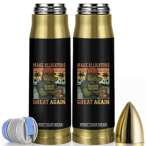 Retro Alligator Alcatraz Bullet Tumbler Funny Florida Everglades Dark Humor TS10 Black Print Your Wear