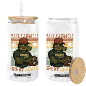 Retro Alligator Alcatraz Glass Can Funny Florida Everglades Dark Humor TS10 Print Your Wear