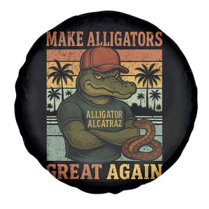 Retro Alligator Alcatraz Spare Tire Cover Funny Florida Everglades Dark Humor TS10 Print Your Wear