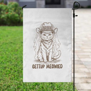 Cowgirl Bride Cat Garden Flag Vintage Cow Cat Rodeo Bachelorette TS10 Print Your Wear