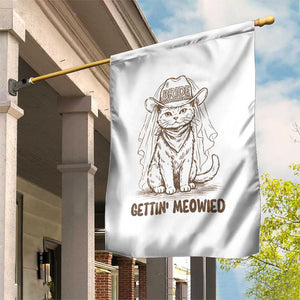 Cowgirl Bride Cat Garden Flag Vintage Cow Cat Rodeo Bachelorette TS10 Print Your Wear